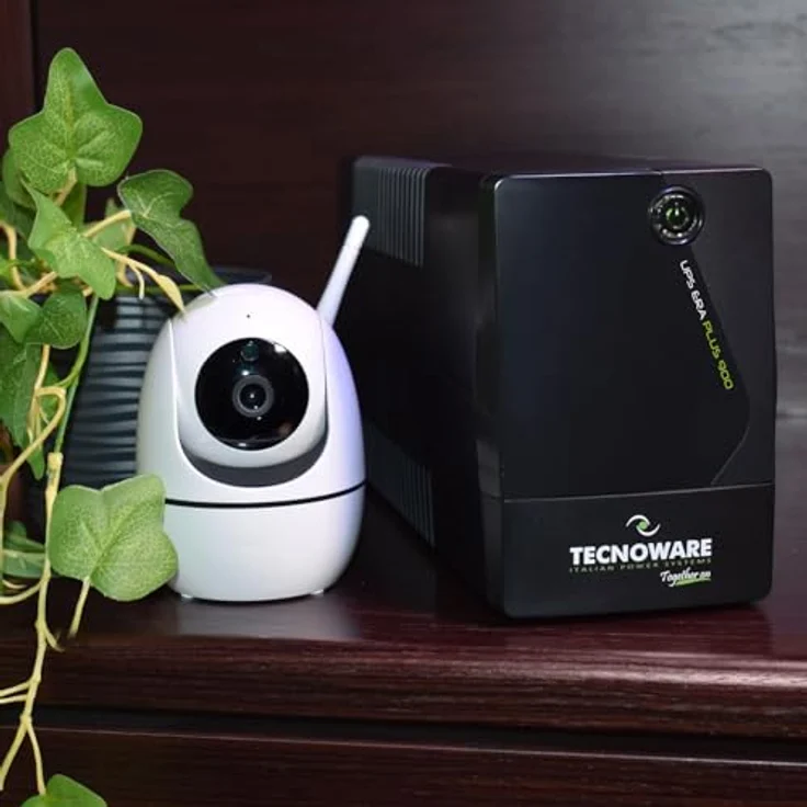 Tecnoware USV Era Plus 900 mit 2 Ausgängen Typ Schuko, Leistung 900VA, Betriebsautonomie bis 50 Minuten mit WLAN-Modem-Router oder 13 Minuten mit 1 PC, Stabilisierung mit AVR. – Bild 4