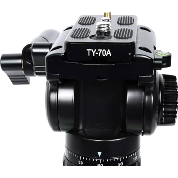 Sirui VA-5 Fluid Videoneiger (mit Schnellwechselplatte 69mm, flache Basis, Aluminium) schwarz – Bild 3