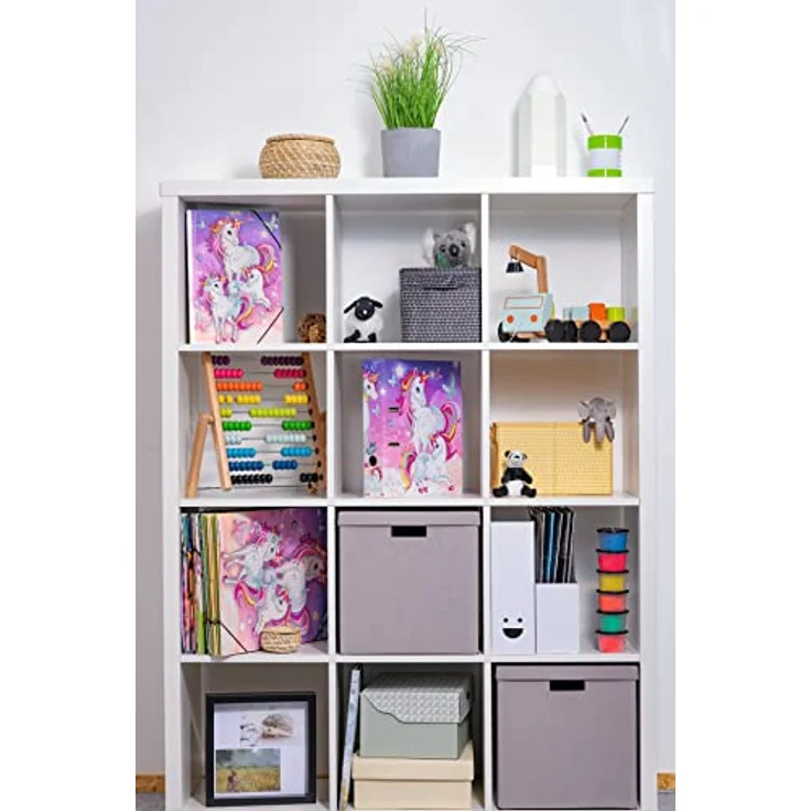 HERMA Aktenordner Ordner Karton A4 70mm Einhorn, kindgerechtes Design, mit Hebelmechanismus und Andrückvorrichtung – Bild 5