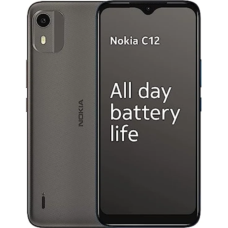 Nokia C12 TA-1535 DS 2/64 Charcoal, Smartphone mit hochwertigen Materialien und langer Lebensdauer – Bild 1