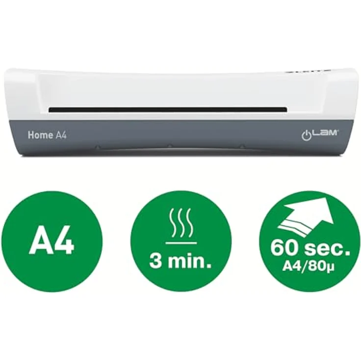 Leitz iLAM Home 4-in-1 A4 Laminiergerät-Set, Heißlaminiergerät mit 5 Laminierfolien, ideal für Zuhause, Büro & Schule, Weiß – Bild 4