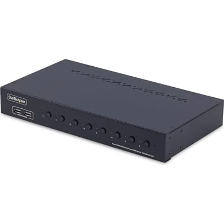 StarTech.com 8-Port HDMI KVM Switch, Rackmount 1HE, 4K 60Hz HDMI 2.0, TAA, Schwarz – Bild 1