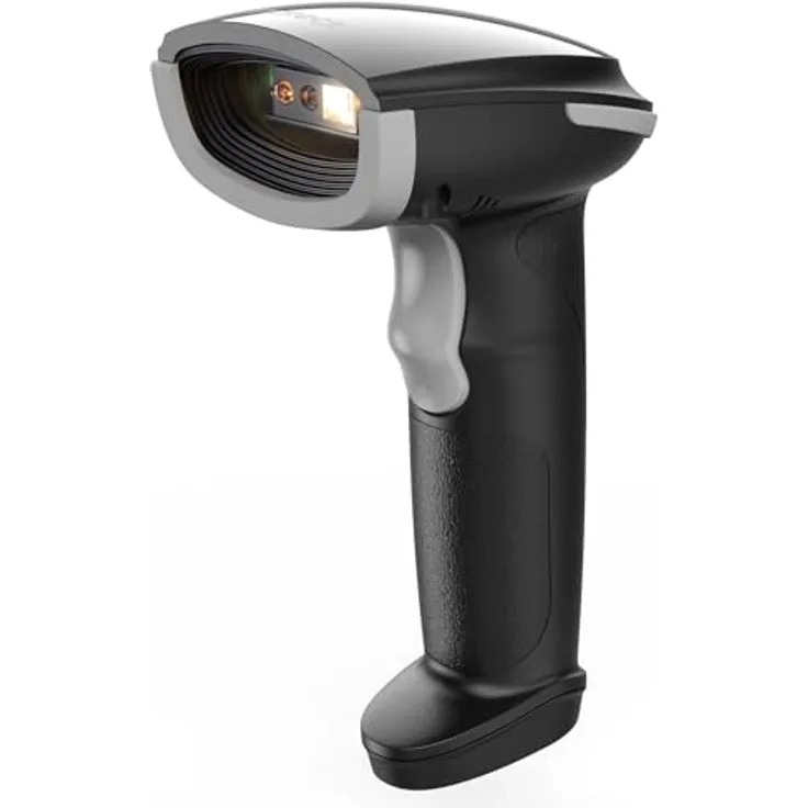 Inateck BCST-23, Bluetooth Barcode Scanner 1D 2D QR, kabellos mit APP und SDK, graue Farbe, 3 Monate Akkulaufzeit