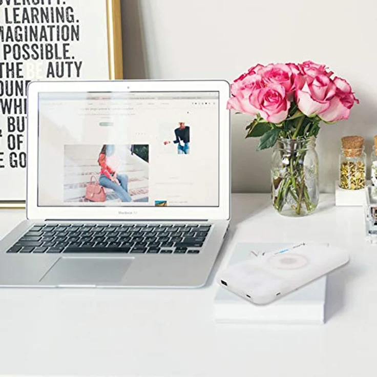 Xlayer Powerbank Plus Wireless Charger Discover 10.000mAh, Zusatzakku mit induktiver Ladestation für Smartphones mit induktiver Lademöglichkeit, Weiß – Bild 5