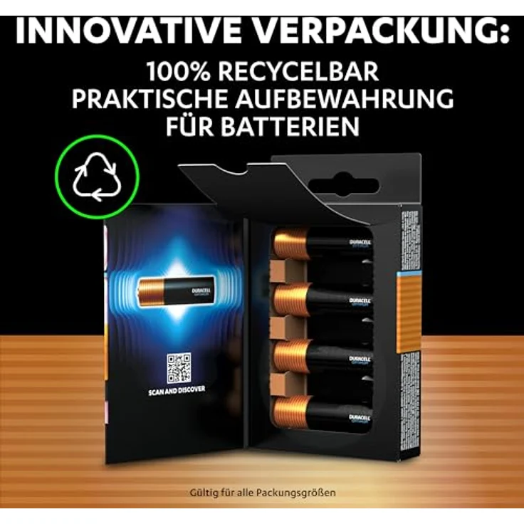 Duracell MN1500 AA Mignon Batterie Optimum 12er Blister, 1,5 Volt, LR6, 12er Pack - Duracell – Bild 5