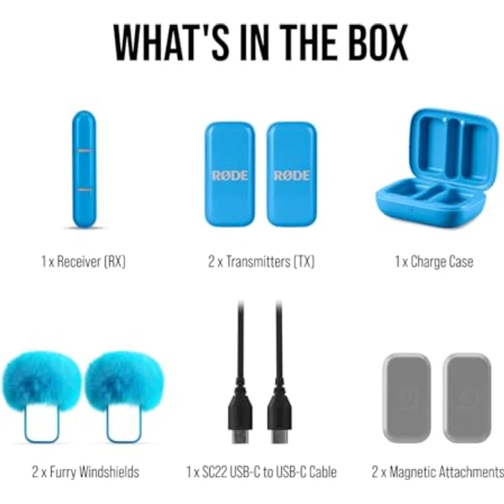 RØDE Wireless Micro, Drahtloses Mikrofon-System mit USB-C, blau – Bild 10