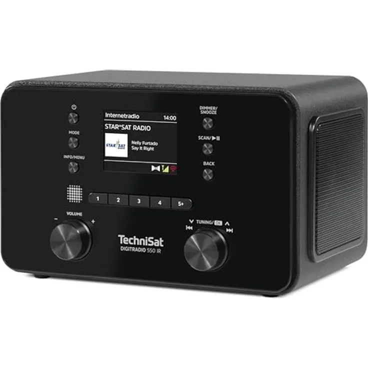 TechniSat DIGITRADIO 550 IR - Stereo Internetradio (DAB+, UKW, WLAN, Bluetooth, App-Steuerung, Wecker), schwarz