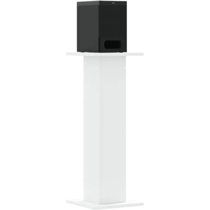 vidaXL Lautsprecherständer 2er Set, Höhenverstellbare Boxenständer aus Weiß Holzwerkstoff, Stabile Oberfläche für HiFi Heimkino und verbessertes Audio-Hörerlebnis – Bild 4