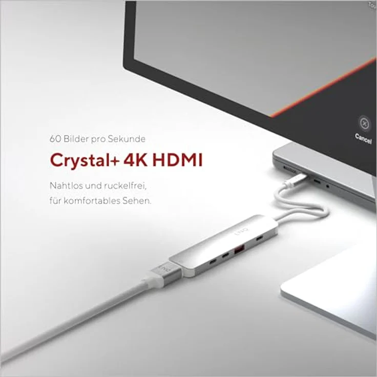 LINQ Connects 5-in-1 Pro-C Multiport-Hub mit 4K HDMI - 10Gbps - Geeignet für Laptops und Tablets, Kompaktes und handliches Design, kristallklare Bildqualität - Schwarz – Bild 5