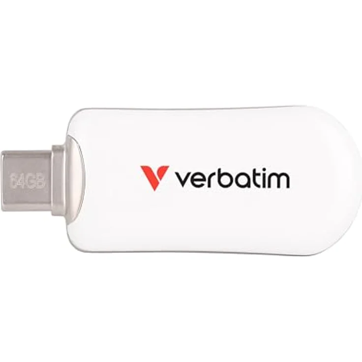 Verbatim USB-Stick Plectra, 64 GB, USB-C 3.2, Lesegeschwindigkeit 100 MB/Sek., weiß – Bild 4