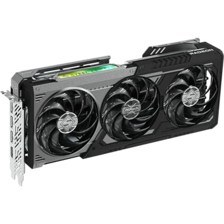ASRock RX9070GRE SLD, Radeon RX 9070 GRE, 12 GB GDDR6, 7680 x 4320 Pixel, PCIe x16 5.0, aktive Kühlung mit 3 Lüftern – Bild 2