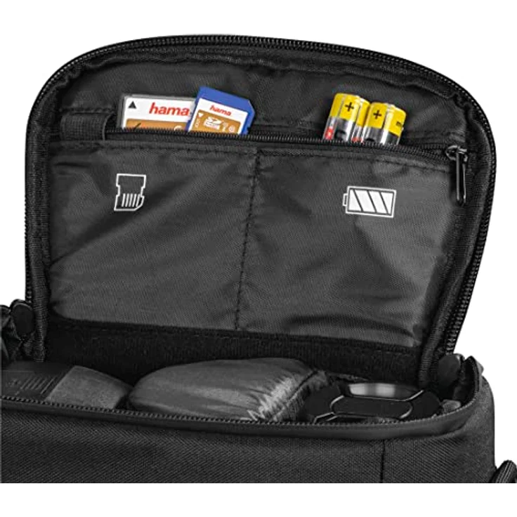 Hama Matera (Kamera Etui), Kameratasche, Schwarz, mit abnehmbarem Schultergurt – Bild 4