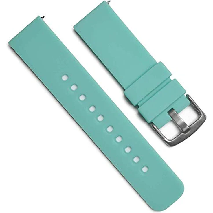 Shieranlee Silicone 16MM Uhrenarmband aus Silikon mit Edelstahl Schnalle, passend für Fossil Q Accomplice, Carlie, Harper, Neely; Moto 360 2nd Gen Women's 42mm, Huawei B5, wasserfest und hautfreundlich – Bild 3
