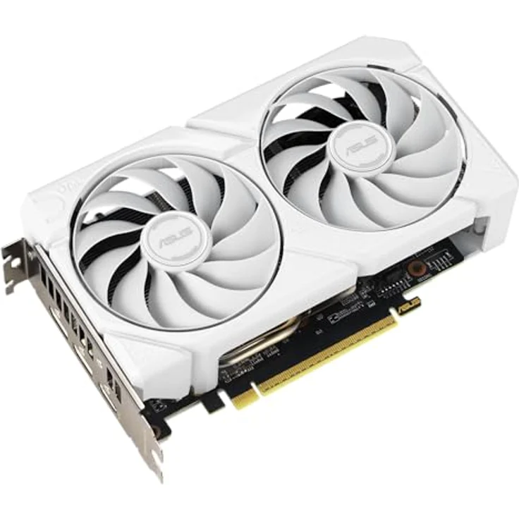 ASUS DUAL-RX9060XT-16G-WHITE, 16GB GDDR6 Grafikkarte mit Axial-Tech-Lüftern, HDMI und DP, weiße Variante – Bild 4
