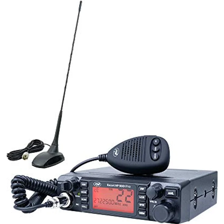 PNI Escort HP 9001 PRO ASQ, CB Radio einstellbar, AM-FM, 12 V, 4 W + PNI Extra 48 Antenne mit Magnet, 45 cm, 150 W, SWR 1,0 – Bild 1
