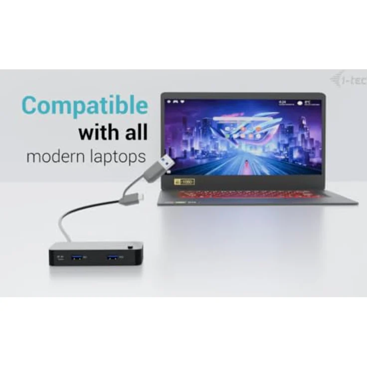 i-tec Universal KVM HUB 2x USB-C + 2x USB-A 3.0 Port, Datenübertragung bis zu 5 Gbit/s, kompatibel mit Windows, macOS, Linux – Bild 5