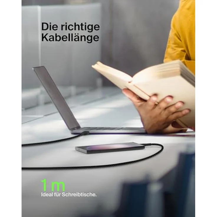 Belkin USB-C/USB-A Kabel ummantelt, 1 m, schwarz – Bild 8