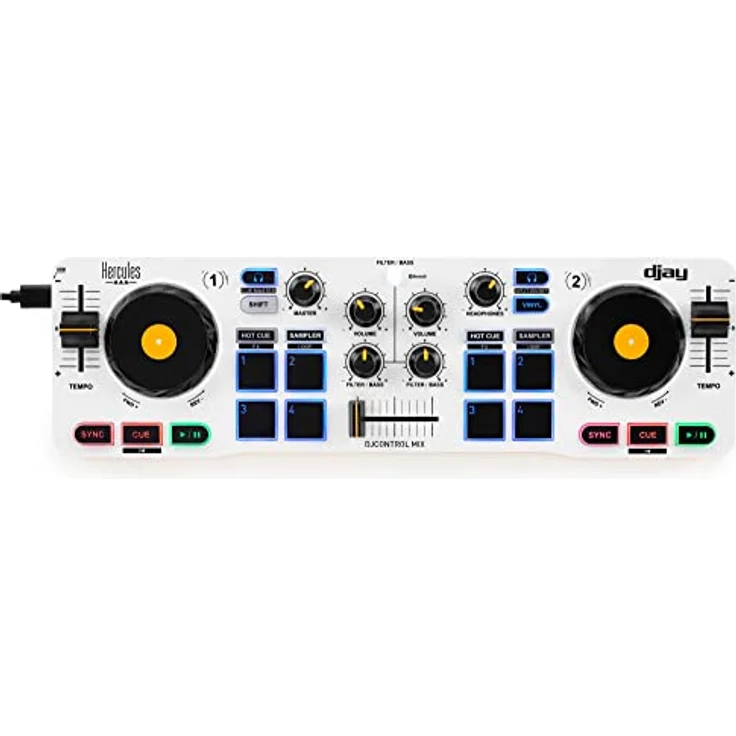 Hercules DJControl Mix – Bluetooth Wireless DJ Controller for Smartphones – 2 Decks – Bild 1