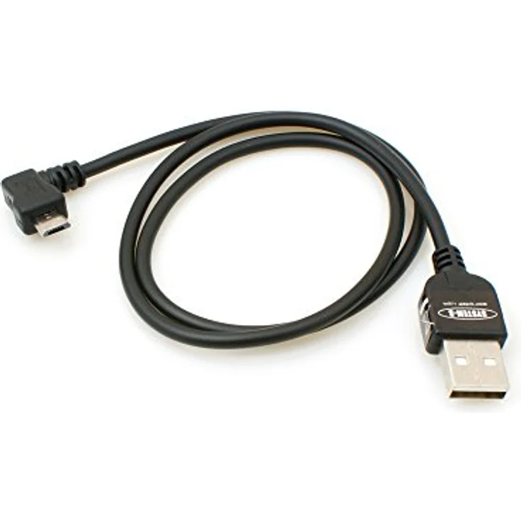 System-S Micro USB 2.0 Kabel gewinkelt 90 Grad Winkelstecker (Links-Male) Adapter, 50 cm – Bild 2