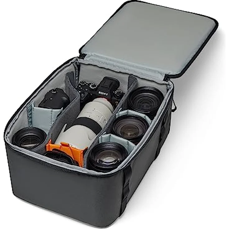 Lowepro GearUp PRO Camera Box XXL II, Kamerabox, Hartschalen-Case für Spiegellose und Spiegelreflexkameras, Tasche mit Verstellbaren Trennwänden für einen Kamerarucksack, Kameratasche – Bild 3