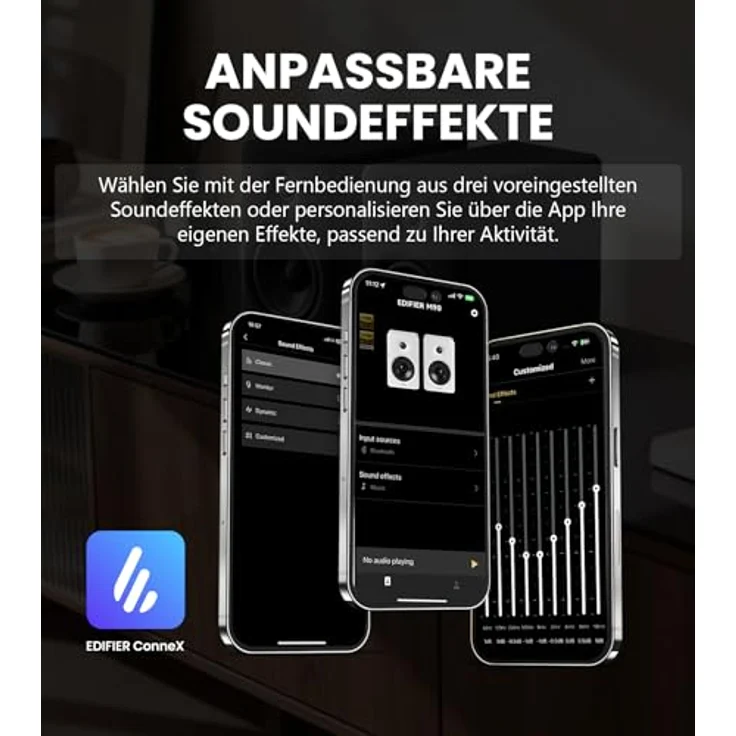 Edifier M90 Aktivlautsprecher 100W, Hi-Res 2.0 Lautsprechersystem mit Bluetooth 5.0 und HDMI eARC, schwarz – Bild 11