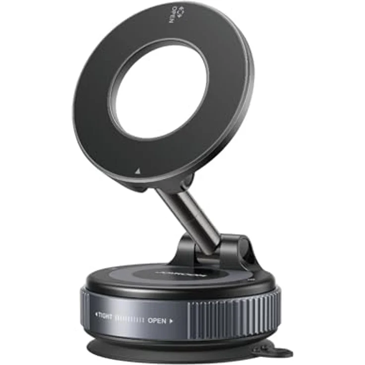 Joyroom JR-ZS501, Magnetischer Auto-Handyhalter mit Vakuumsaugnapf, Schwarz, geeignet für 4,7-7,0 Zoll Smartphones, faltbar und drehbar – Bild 2