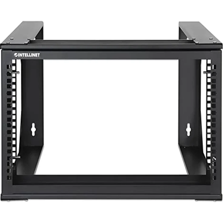 INTELLINET 716178 Wandschrank 19" Open Frame 2 Streben Flat Pack 6U Schwarz – Bild 3