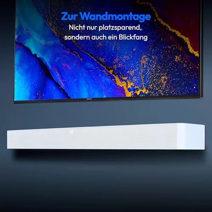 MEDION P61155 2.0 Soundbar, Bluetooth mit Fernbedienung, HDMI (ARC), 2 x 30 W RMS, weiß – Bild 4