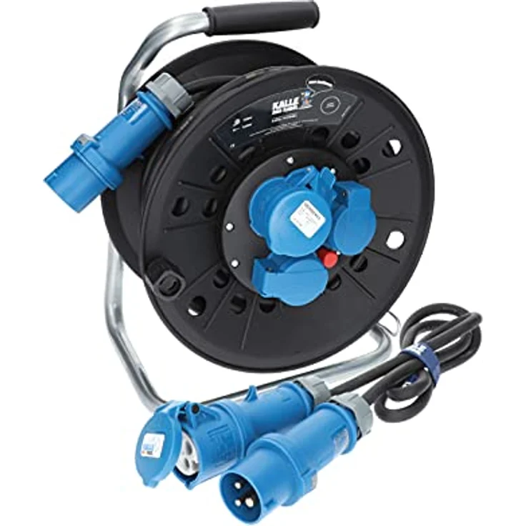 KALLE DAS KABEL CEE-Campingkabeltrommel KTG H07RN-F 3G 2,5mm² 25m, IP44, Made in Niedersachsen, blau – Bild 1