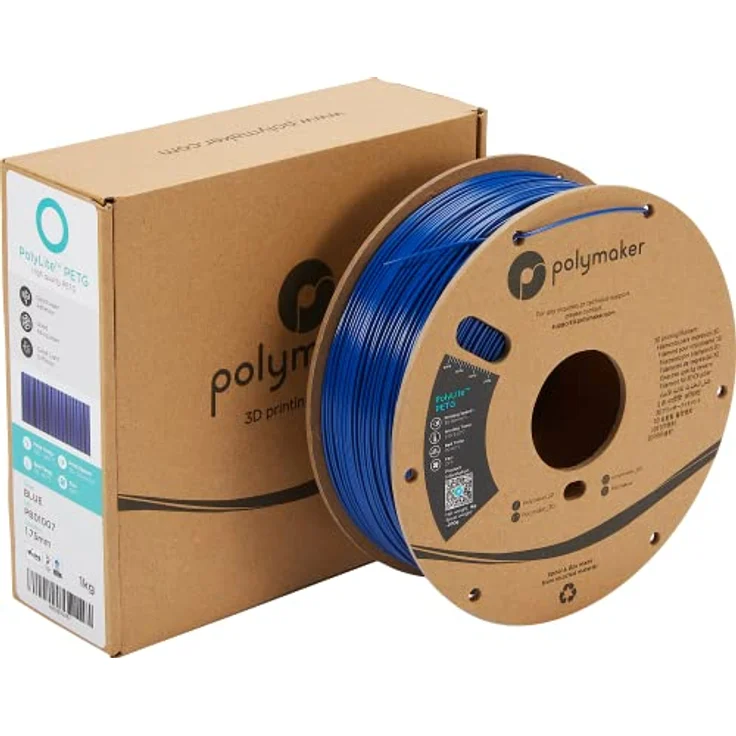 Polymaker PolyLite PETG, 1,75mm 1kg, blau - Zuverlässiges 3D-Druckfilament mit hoher Transparenz und Festigkeit – Bild 5