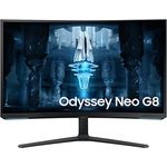 Samsung Odyssey Neo G8 Gaming Monitor S32BG850NU, 32 Zoll, VA-Panel, 4K UHD-Auflösung, AMD FreeSync Premium Pro, 1 ms Reaktionszeit, Bildwiederholrate 240 Hz, Front Schwarz, Rückseite Weiß