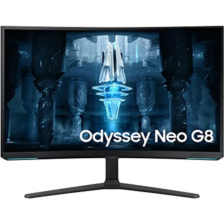 Samsung Odyssey Neo G8 Gaming Monitor S32BG850NU, 32 Zoll, VA-Panel, 4K UHD-Auflösung, AMD FreeSync Premium Pro, 1 ms Reaktionszeit, Bildwiederholrate 240 Hz, Front Schwarz, Rückseite Weiß
