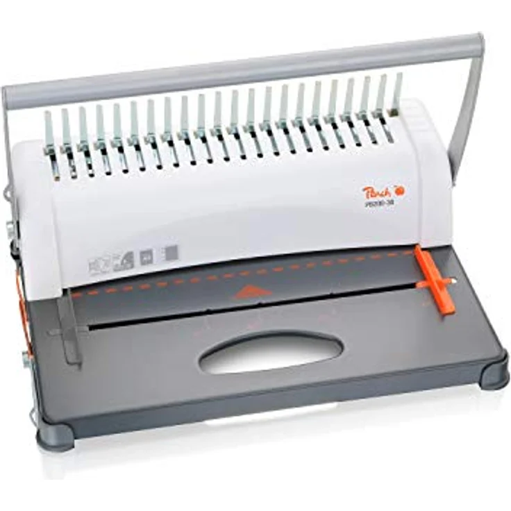 Peach PB200-30 Plastikbindegerät | Star Binder Pro - DIN-A4 | Preis--Leistungs-Sieger | bindet 350 Blatt | max. 38 mm Binderücken | 12 Blatt Stanzkapazität | inkl. 15-teiligem Starterset – Bild 2