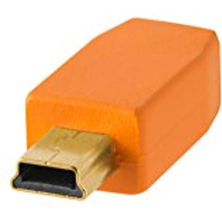 Tether Tools TetherPro Kabel, USB 2.0 A auf MiniB 5 Pin, USB-Kabel, 4,6 m, orange [cu5451] – Bild 5