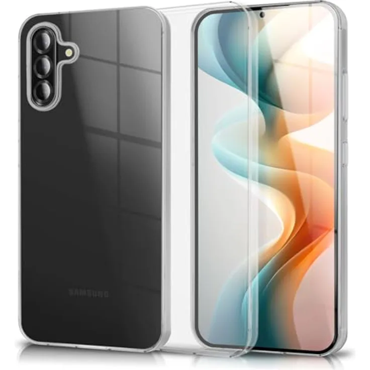 Nalia AirFlex Smartphone-Hülle für Samsung Galaxy A36/A56, Transparente TPU Silikon Hülle mit Anti-Gelb Effekt und Display- & Kameraschutz