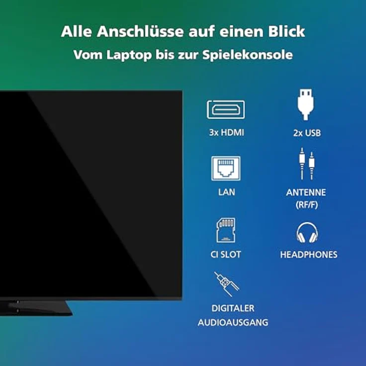 Toshiba Fernseher 65 Zoll Smart TV - VIDAA TV (4K UHD LED TV, Dolby Vision HDR, Triple-Tuner) 65UV3463DA, Schwarz – Bild 3