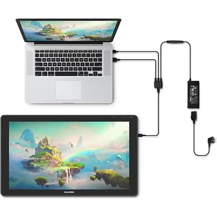 HUION KAMVAS 22 Plus Grafiktablett mit Display, volllaminierter QD-Bildschirm, 140% sRGB, Android-Unterstützung, Schwarz – Bild 10