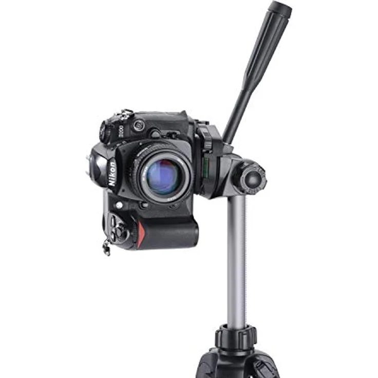 Cullmann ALPHA 2500 Stativ mobile mit Smartphonehalter (165cm Höhe, Gewicht 1258g, Tragfähigkeit 2, 5 kg, Packmaß 67cm, 3-Wege-Kopf), schwarz – Bild 5