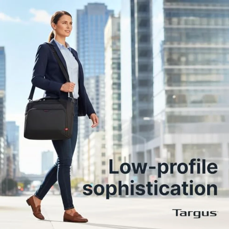 Targus Classic+ Clamshell, Notebook-Tasche für 17-18 Zoll Laptops, Schwarz-Rot – Bild 6