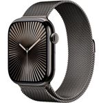 Apple Watch Series 10, 46 mm, GPS + Cellular, Titangehäuse Schiefer, Milanaise Armband Schiefer, M/L