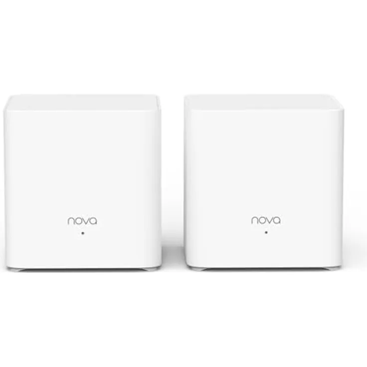 Tenda Nova Mesh WLAN WiFi 6 System, AX1500 Dualband WLAN Mesh Repeater & Router Kompatibel mit Amazon Alexa, für Häuser mit 2-4 Schlafzimmern, mit OFDMA und MU-MIMO, MX3 2er-Pack