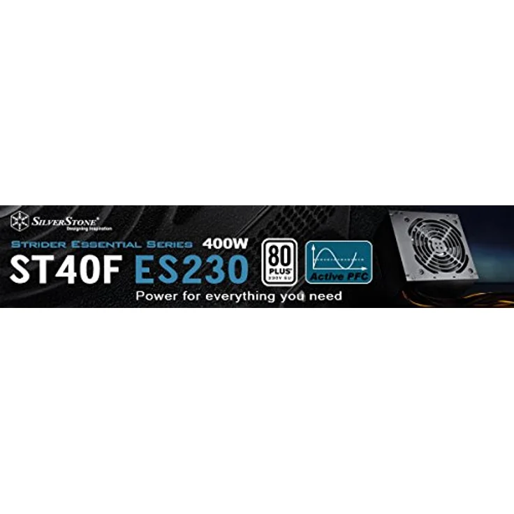 SilverStone SST-ST40F-ES230 - Strider Essential Serie, 400W 80 Plus 230V EU ATX flüsterleises PC-Netzteil mit 120 mm-Lüfter – Bild 20