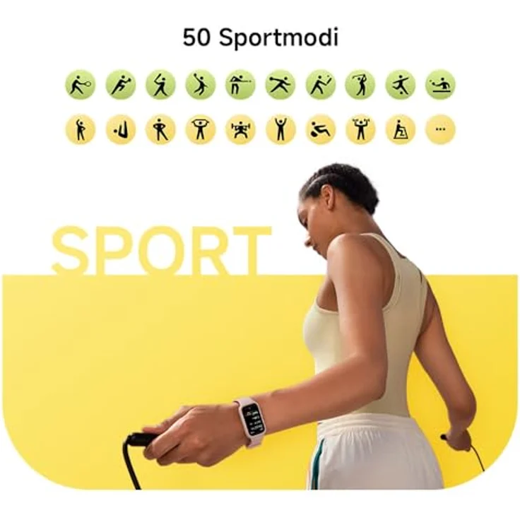 XIAOMI Smart Band 9 Active pink, 1,47 AMOLED-Display, 18 Tage Akkulaufzeit – Bild 9