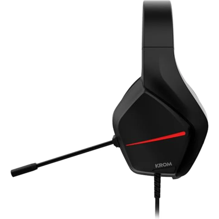 KROM KOPA Move Black - Gaming-Headset 50mm Stereoklang, integrierte Lautstärkeregelung und Mikrofon, Verstellbarer Kopfbügel, 3,5mm Klinkenanschluss – Bild 3