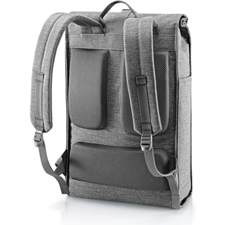 reisenthel urban rolltop backpack twist silver, geräumiger Rucksack aus recyceltem Polyester, wasserabweisend, 16L Volumen, für Freizeit und Arbeitsweg – Bild 4