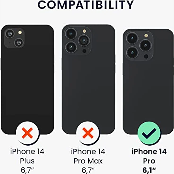 kwmobile Handyhülle für iPhone 14 Pro, Silikon Case in Rainwashed Grün, anti-rutsch, kabelloses Laden, stoßfest – Bild 2