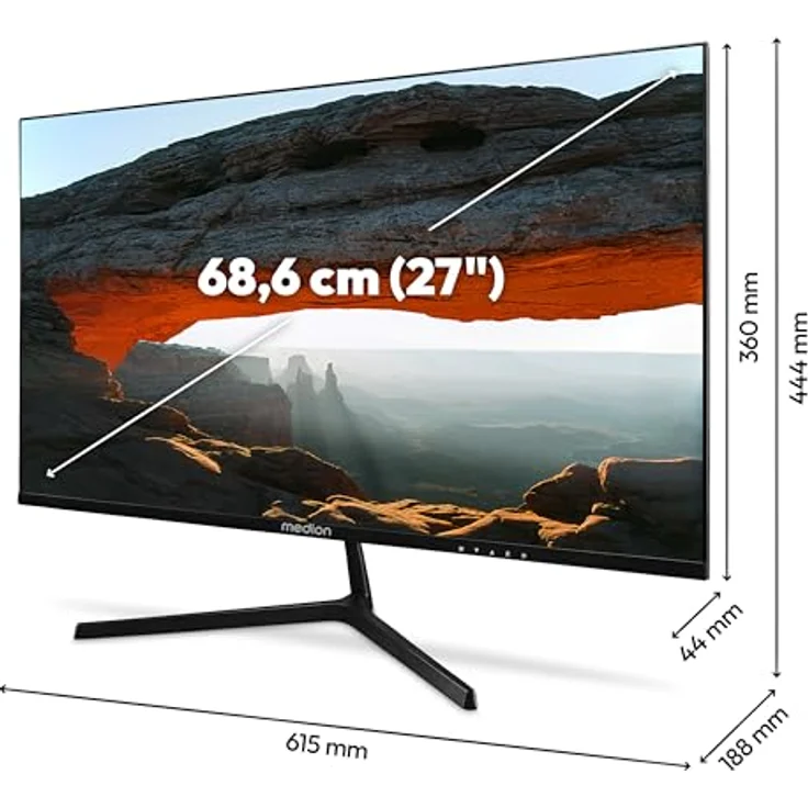 MEDION P52424 (MD 20152) 60,5 cm (24 Zoll) Full HD Widescreen Monitor (FHD, HDR10, HDMI, Displayport, VGA) schwarz – Bild 5