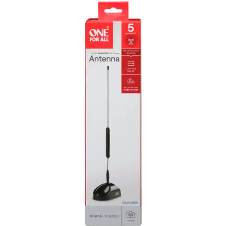 One for All SV 9311-5G Passive DVB-T/T2-Stabantenne Innenbereich Schwarz – Bild 3