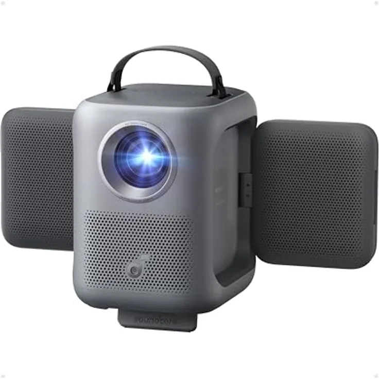 Anker soundcore Nebula P1i Smart Heimkino Beamer, 1080p Full HD, 380 ANSI Lumen, WLAN, Bluetooth, Google TV, Autofokus, Trapezkorrektur, Drehbare Lautsprecher