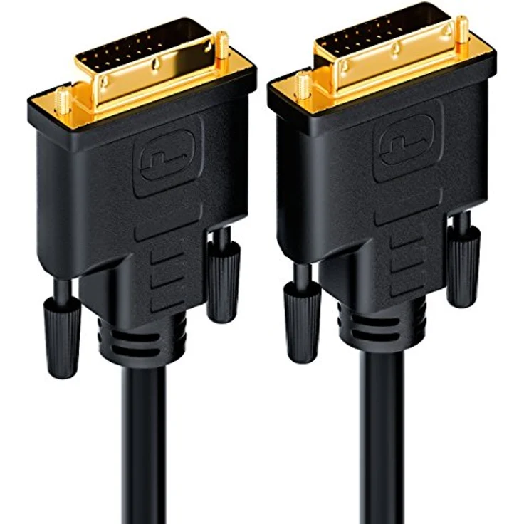 deleyCON 0,5m DVI zu DVI Kabel 24+1 - DVI-D Dual Link - 1080p / Full-HD / 3D Ready - DVI auf DVI Adapterkabel vergoldete Kontakte - Schwarz – Bild 4